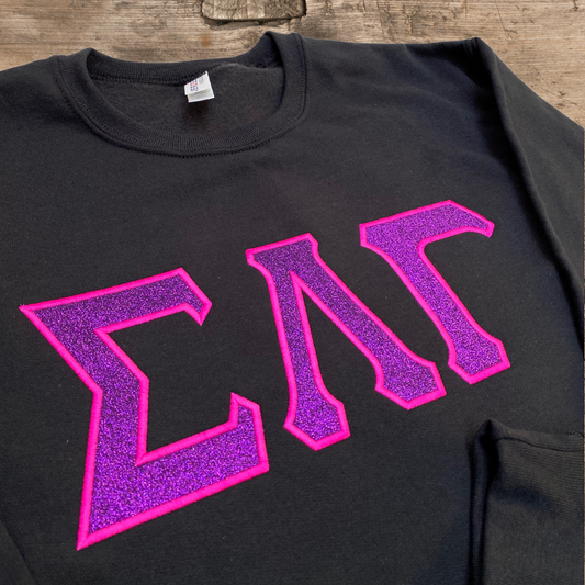 SLG Glitter Flake Purple 5inch Greek Letters