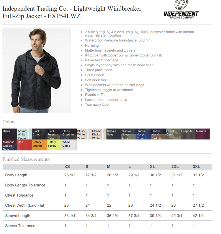 APS Windbreaker Jacket