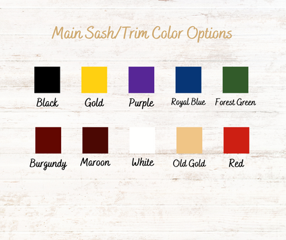 Classic V-Shape Greek Letter Graduation Sash