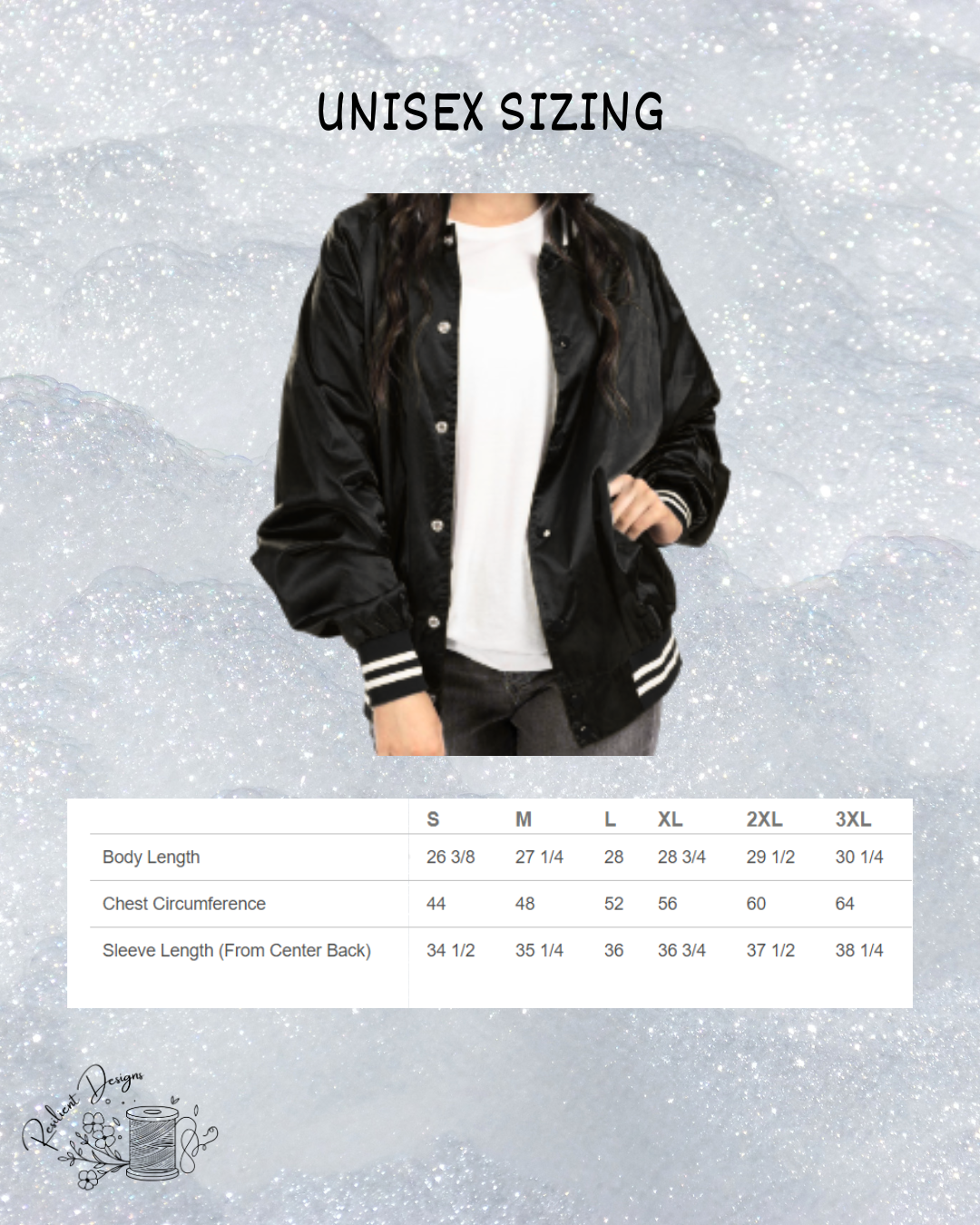 Black Satin Jacket Template #2 (Greek Letters + Number) *SHIPS IN 1-2 WEEKS*