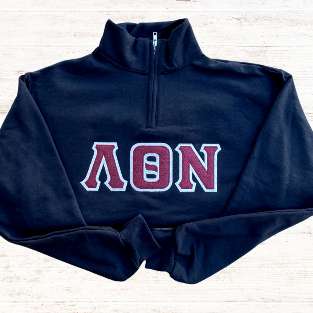 Lambda Theta Nu 1/4 Zip Custom Sweater