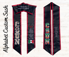 Load image into Gallery viewer, Alphabet Custom Graduation Sash
