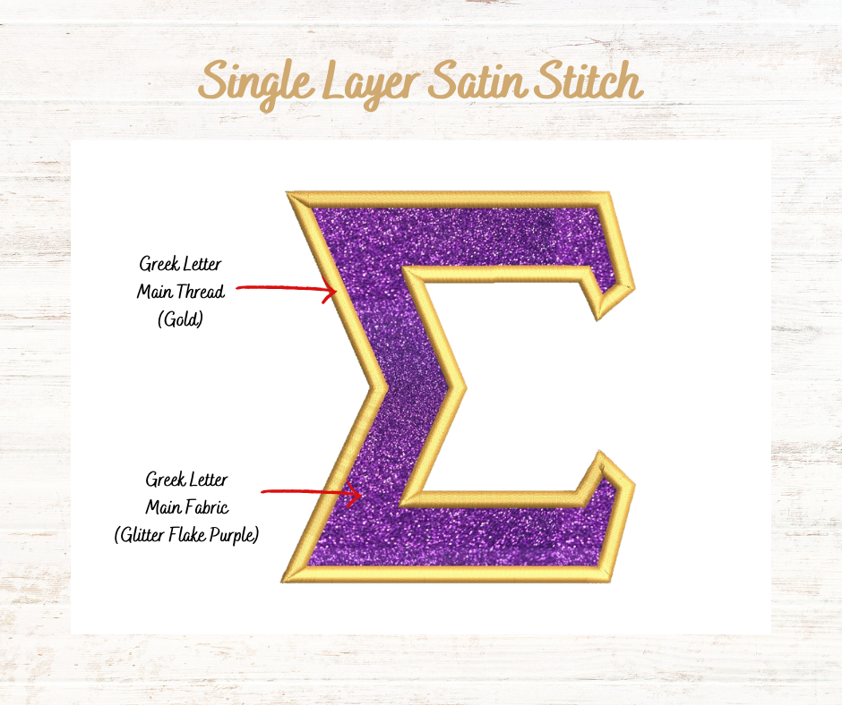 Single Layer Greek Letter Graduation Sash