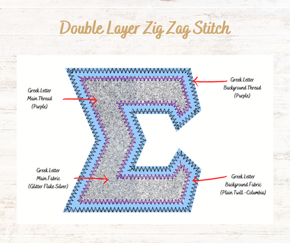 Custom Angled Greek Letter Graduation Sash