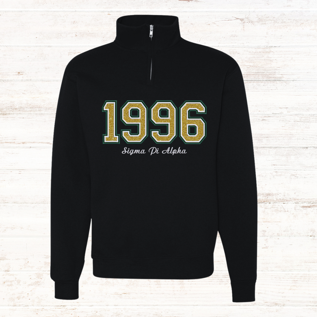 1996 Satin Stitched Black 1/4 Zip