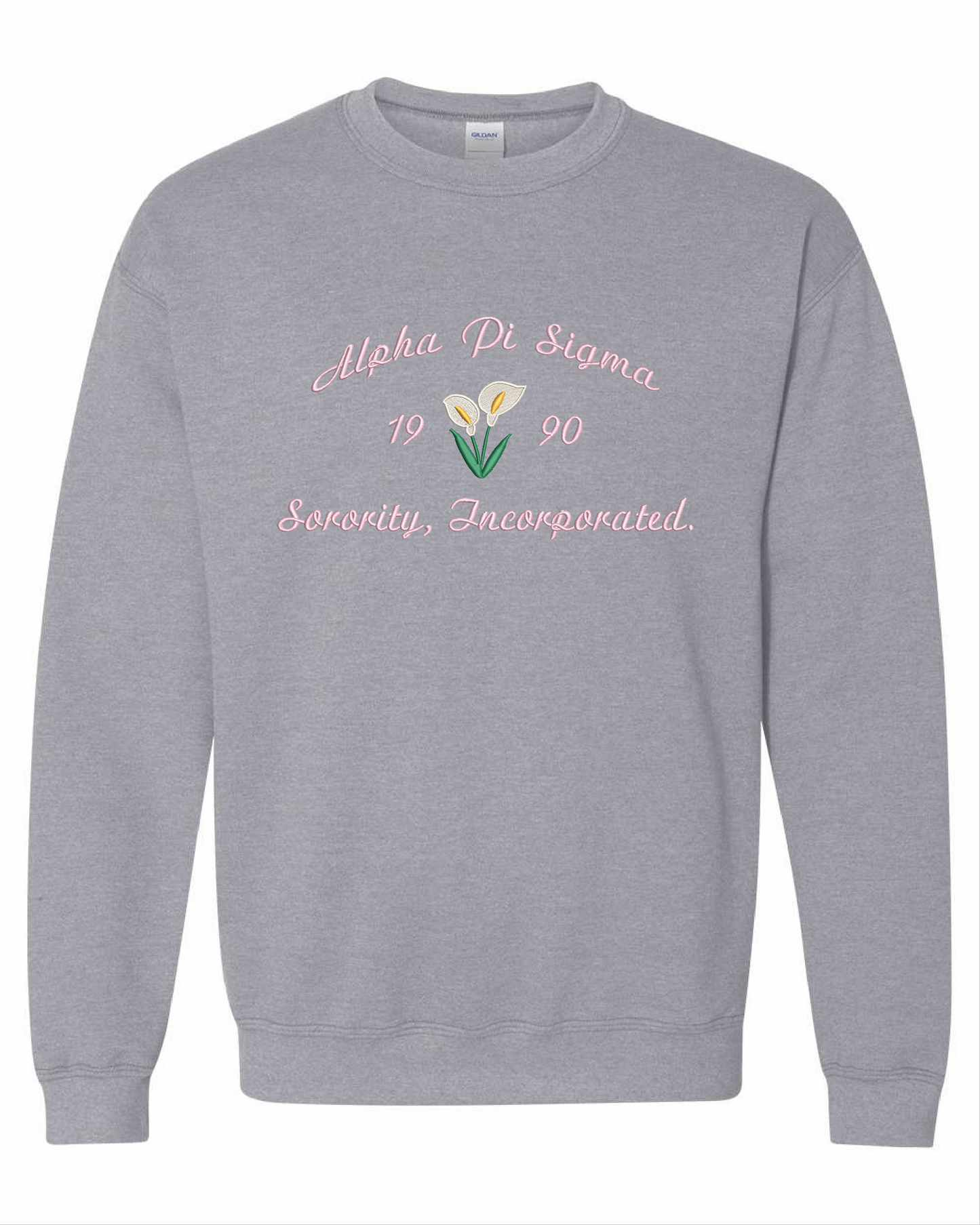 Alpha Pi Sigma Calla Lily + Script Sweater