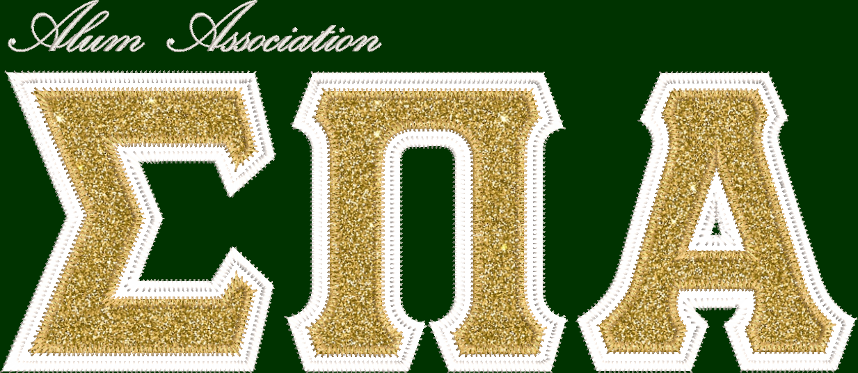 Embroidered Alum Association + Greek Letters Dark Green Crewneck