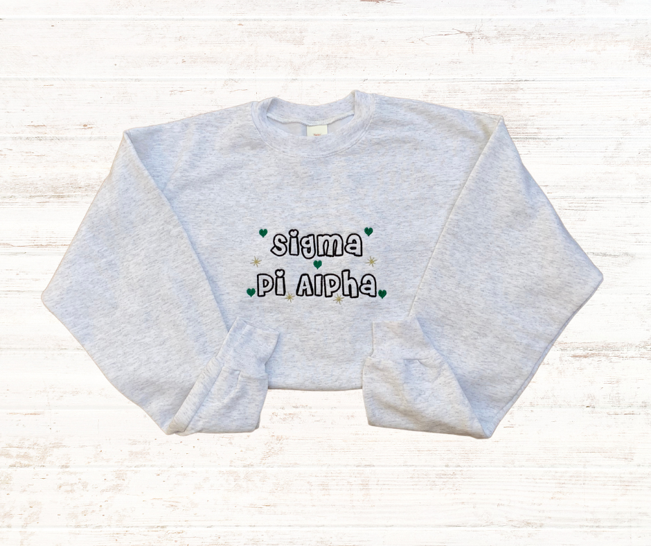 ELLA Hearts & Glitter Crewneck Sweater