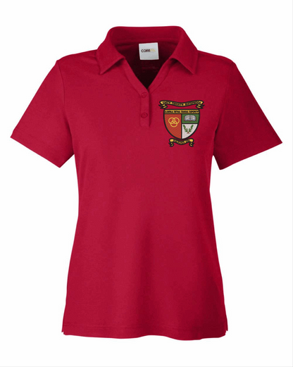 Lambda Sigma Gamma Crest Ladies Polo (Red)