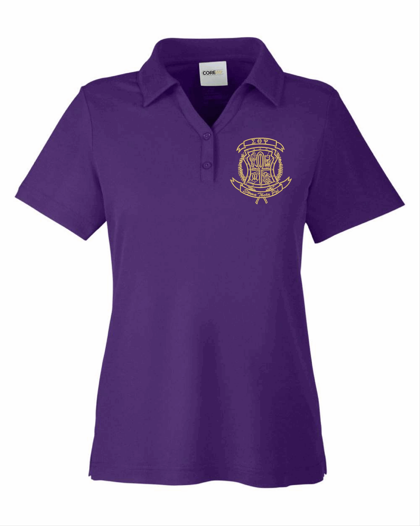 Sigma Theta Psi Crest Ladies Polo (Purple)