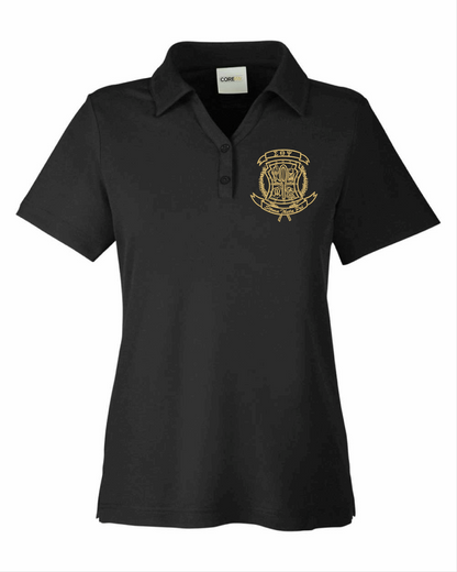 Sigma Theta Psi Crest Ladies Polo (Black)