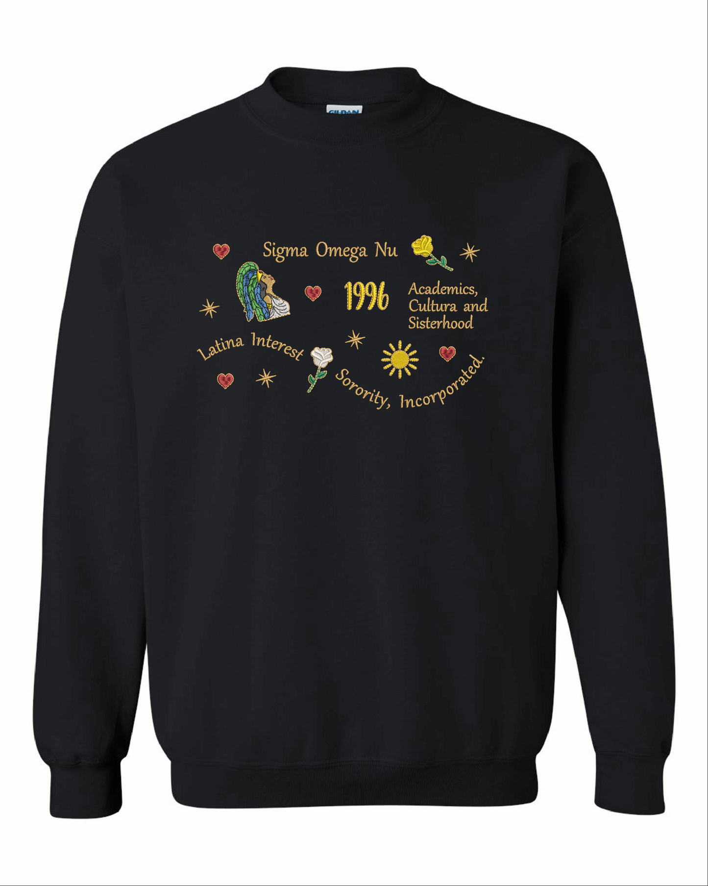 Sigma Omega Nu Embroidered Graphic Sweater