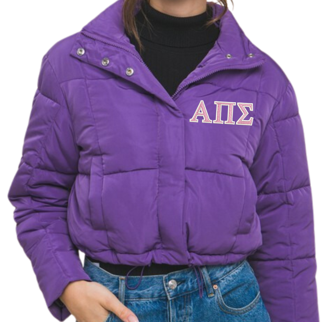 Ladies Purple Puffer Jacket