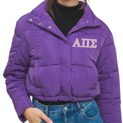 Ladies Purple Puffer Jacket