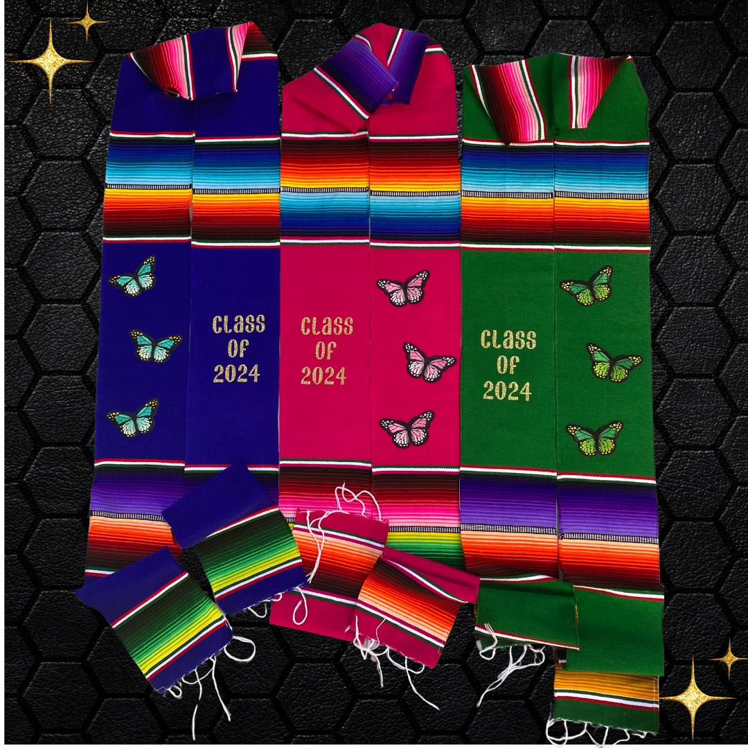 Class of 2026 - Butterfly Serape Sash *IMMEDIATE SHIP*