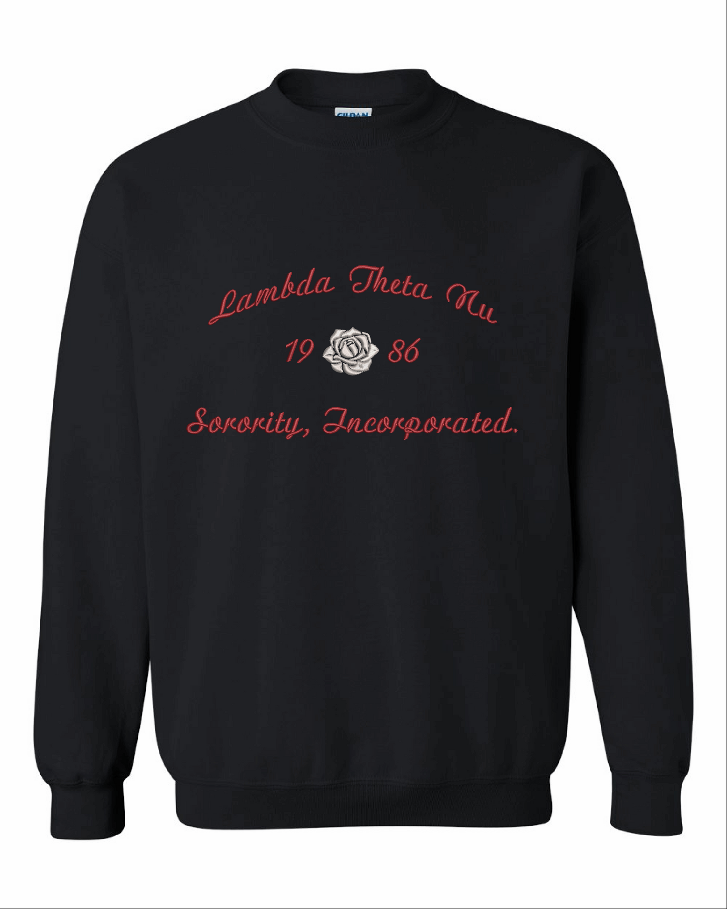Lambda Theta Nu Script + Rose Sweater