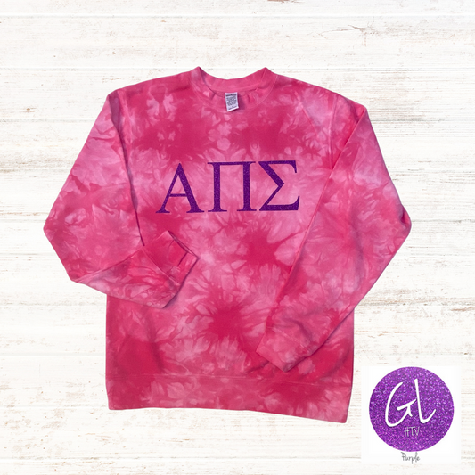 APS Tie Dye Pink Crewneck Sweater