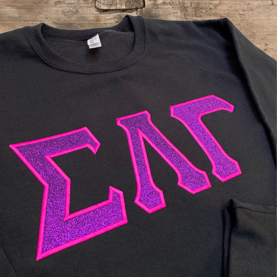 SLG Glitter Flake Purple 5inch Greek Letters