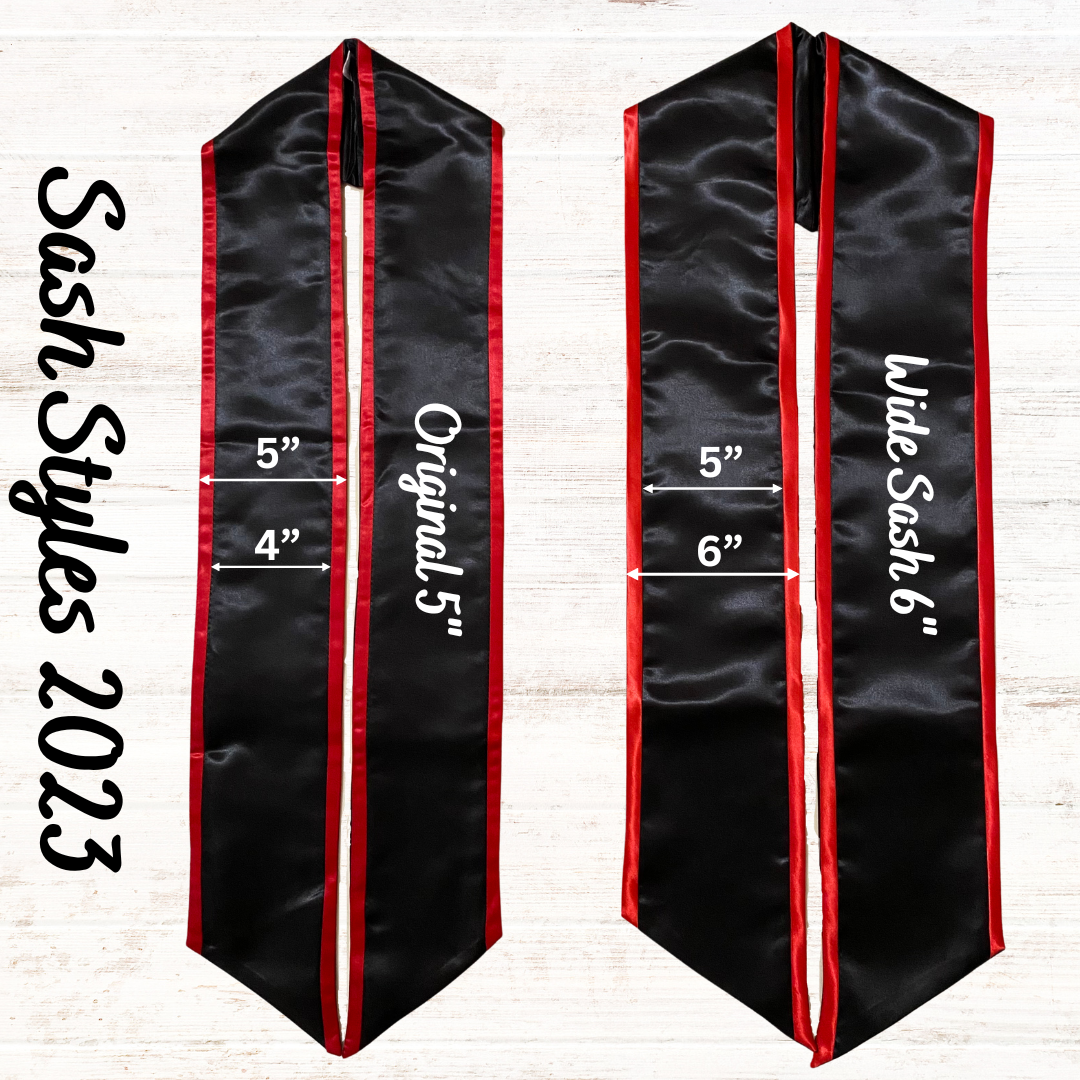 Single Layer Greek Letter Graduation Sash