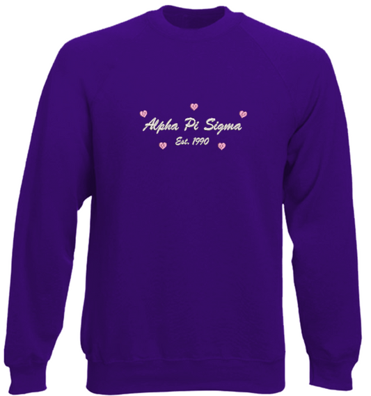 APS Heart Script Sweater