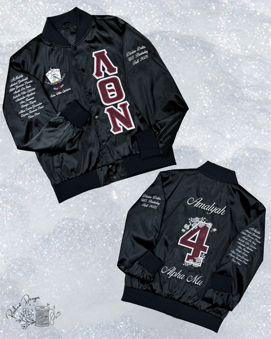 CUSTOM Black Satin Jacket