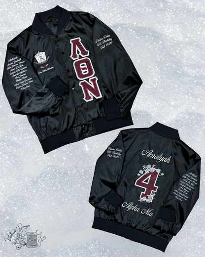 CUSTOM Black Satin Jacket