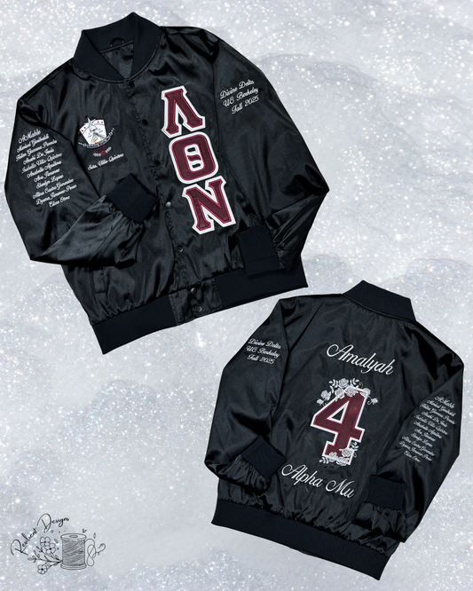 CUSTOM Black Satin Jacket
