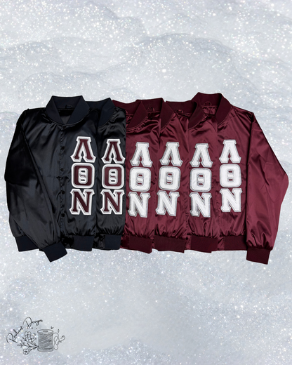 Custom Maroon Satin Jacket