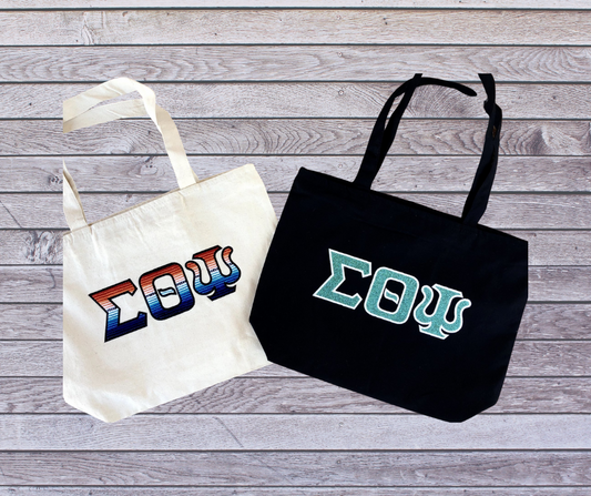 Greek Letter Tote Bag