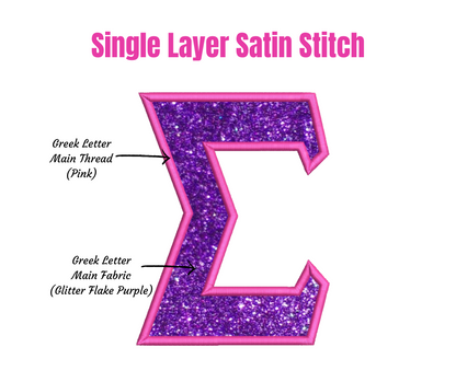 SLG Glitter Flake Purple 5inch Greek Letters