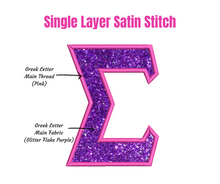 Load image into Gallery viewer, SLG Glitter Flake Purple 5inch Greek Letters
